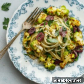 Romanesco Rhapsody Pasta 6 Romanesco Cauliflower Pasta with Olives, Capers, and Parsley