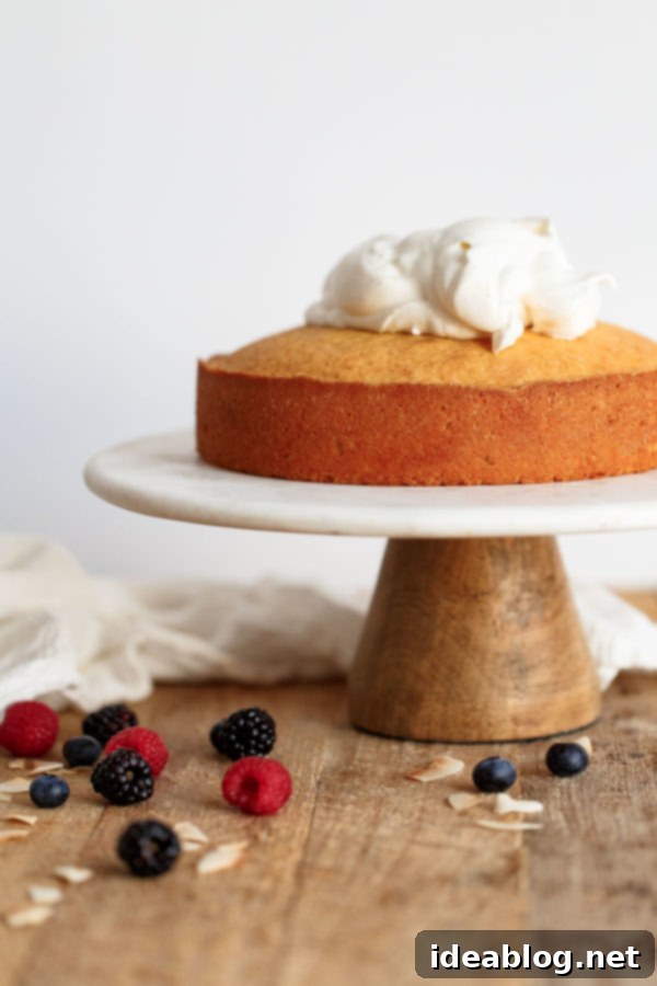 Lemon Coconut Berry Dream 2 Lemon Coconut Cake with Cream