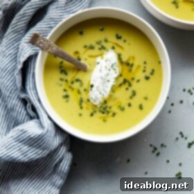 Creamy Asparagus and Potato Bliss with Chive Infusion 2 Asparagus Potato Soup with Chive Cream