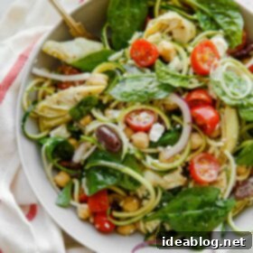 Sun-Kissed Mediterranean Zucchini Pasta 2 Mediterranean Zucchini Pasta Salad