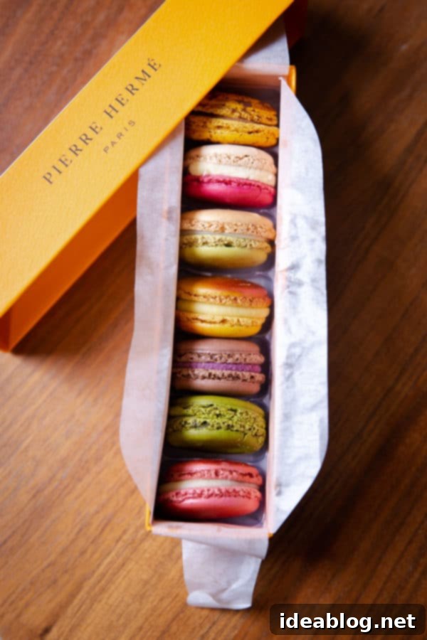 The Taste of Paris: Your Dining Companion 18 A colorful array of exquisite macarons from Pierre Herme.