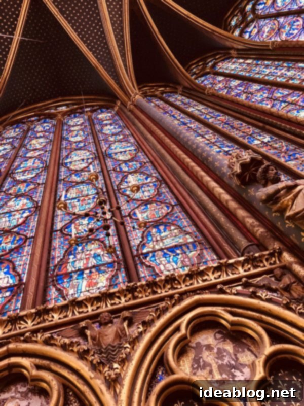 The Taste of Paris: Your Dining Companion 44 The breathtaking interior of Sainte-Chapelle, bathed in the light of its stained glass.