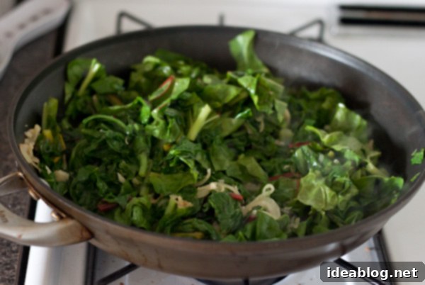 Mom's Day Brunch Extravaganza 5 Sautéed Swiss chard with onions and garlic for Company Eggs