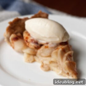 French Country Apple Galette 6 Slice of Rustic French Apple Tart with Ice Cream