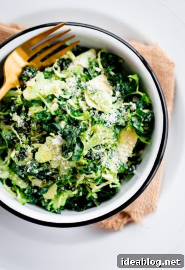 10 Healthy Make Ahead Meals - these hearty, wholesome meals that can be prepped almost entirely ahead or made even easier with a few basic tips.  Shaved Broccoli Brussels sprouts and Kale Salad
