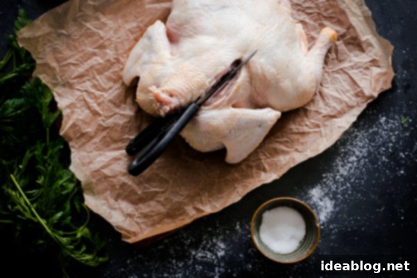 Easy Spatchcock Chicken Recipe - a SIMPLE spatchcock chicken recipe, seasoned with fresh thyme and lemon zest, along with helpful tips on how to roast a chicken. This easy staple dish makes a great addition to your weekly meal prep! #abeautifulplate #roastchicken #spatchcock #cookingguide #recipe #mealprep #easyrecipes Spatchcocked Chicken, flattened and ready for seasoning