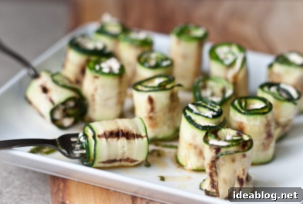 Harissa Goat Cheese Zucchini Rolls with Fresh Lime Mint 4 Zucchini Bites with Goat Cheese and Harissa