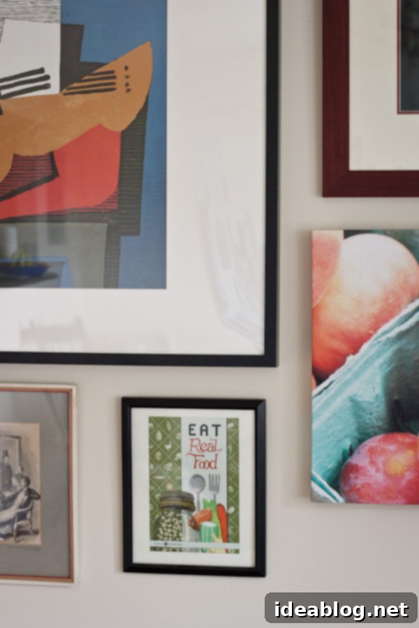 Your Custom Home Gallery 2 Completed Eclectic Gallery Wall Featuring Diverse Art and Photography