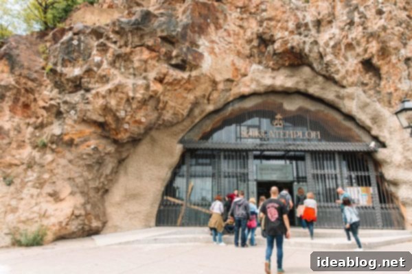 Budapest Travel Guide - with recommendations on must-visit destinations, where to stay, and where to eat in the region. #travel #budapest #travelguide Cave Church (Sziklatemplom) entrance in Gellert Hill