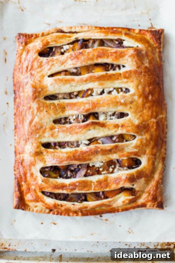 10 fall baked goods recipes to try this season. From easy muffins to breakfast cakes, pastries, sheet cakes and fruit pies, this list has you covered! #abeautifulplate #fall Savory Butternut Squash Pie with feta cheese - a vegetarian main course