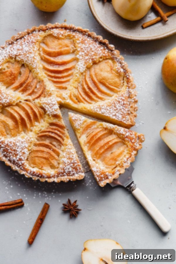 10 fall baked goods recipes to try this season. From easy muffins to breakfast cakes, pastries, sheet cakes and fruit pies, this list has you covered! #abeautifulplate #fall Pear Frangipane Tart - a classic French dessert for fall