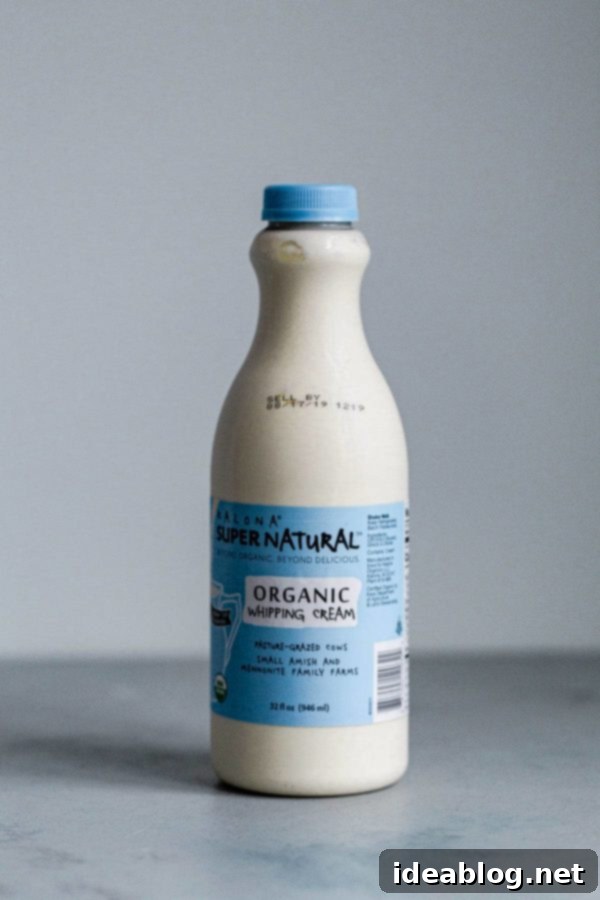The Art of Cultured Butter 4 A carton of Kalona brand heavy cream, clearly labeled 'not ultra-pasteurized', indicating it's suitable for homemade cultured butter.