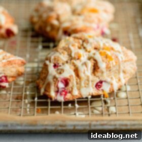 Sunrise Cranberry Orange Scones 10 Cranberry Orange Scones with Orange Glaze