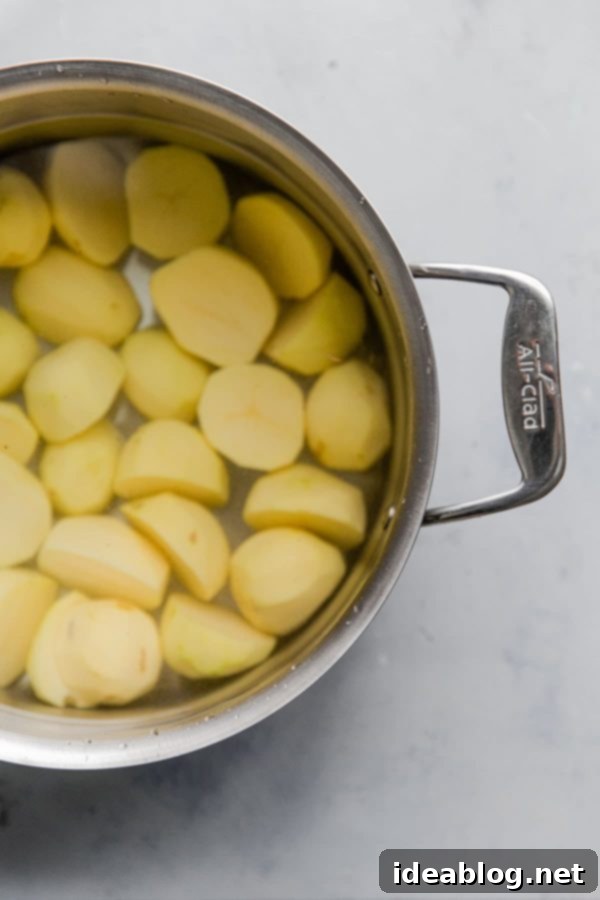 Buttery Smooth Yukon Gold Mashed Potatoes 2 Preparing Yukon Gold Potatoes for Mashing