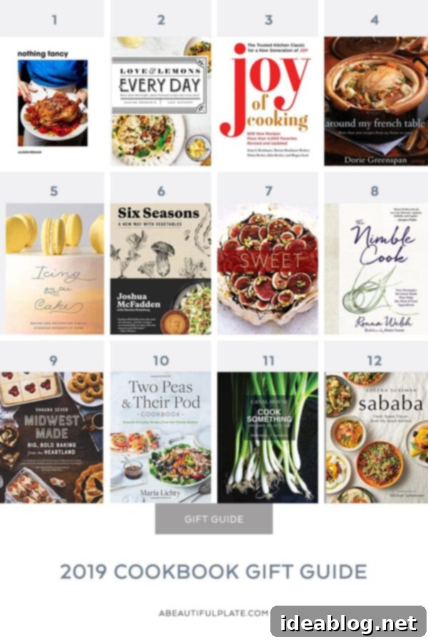 2019 Cookbook Gift Guide - my most-loved and coveted cookbooks from the past year with unique gifts for pairing! #giftguide #holiday #abeautifulplate 2019 Cookbook Gift Guide