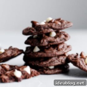 Decadent Triple Chip Chocolate Cookies 8 Stacked Triple Chocolate Cookies