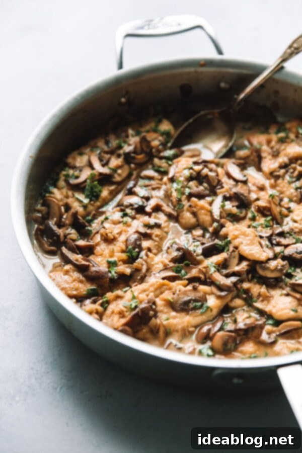 Lighter Chicken Marsala 3 Perfectly Cooked Chicken Marsala Cutlets