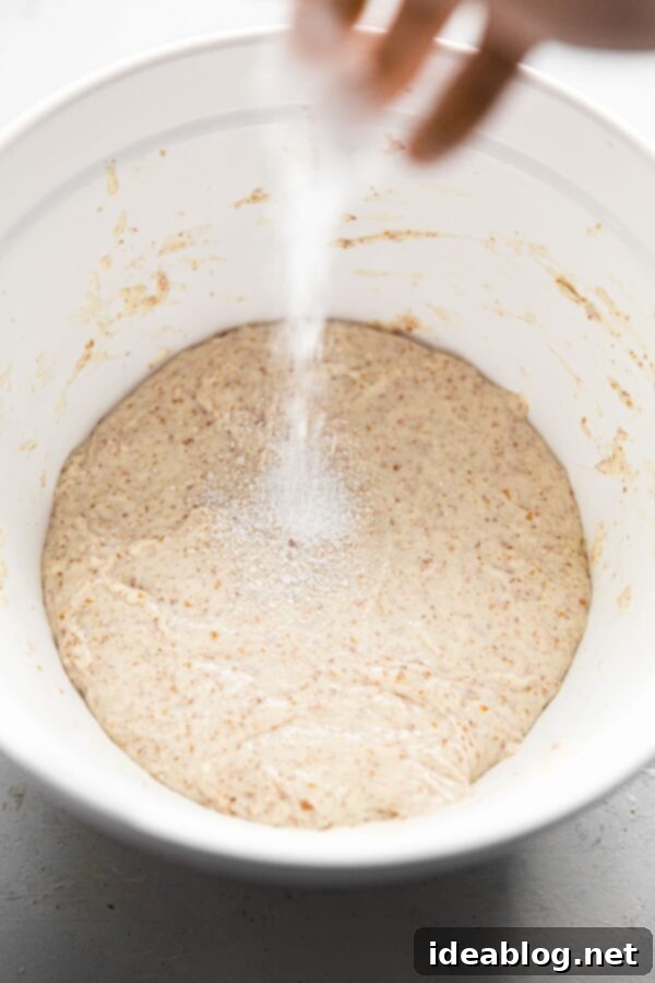 Crafting Your Perfect Sourdough Loaf 6 Adding Salt to Sourdough Dough