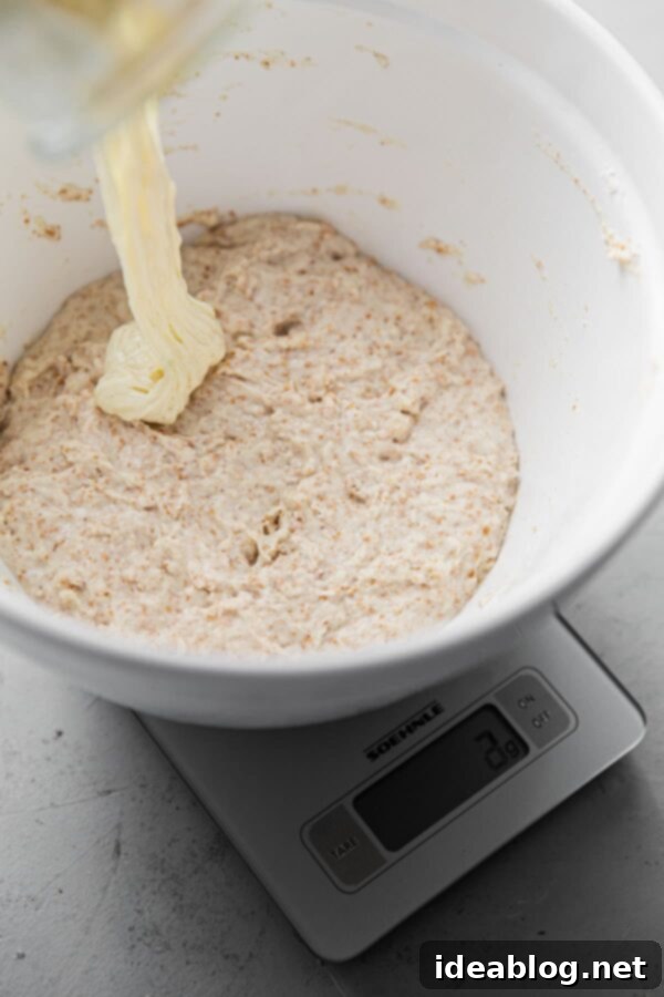 Crafting Your Perfect Sourdough Loaf 5 Adding Sourdough Starter to Autolyse