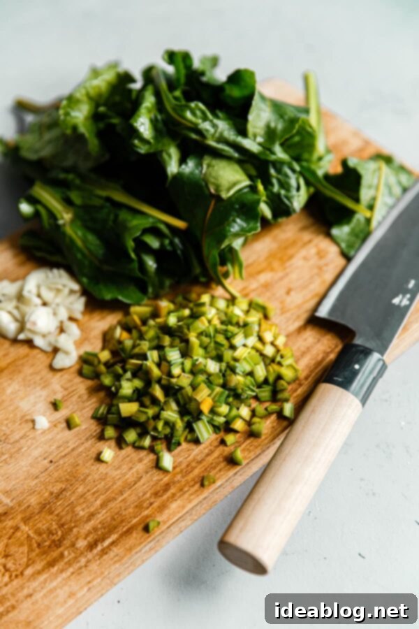 Garlicky Sautéed Beet Greens 2 Sliced Beet Greens