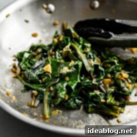 Garlicky Sautéed Beet Greens 6 Sautéed Beet Greens in Pan