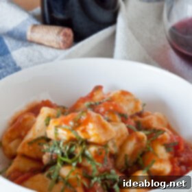 Pillowy Potato Gnocchi with Bright Roasted Tomato Basil 7 Homemade Gnocchi with Tomato Basil Sauce