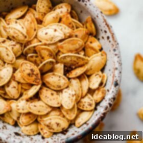 Savory Za'atar Roasted Pumpkin Seeds 4 Za'atar Roasted Pumpkin Seeds in Bowl