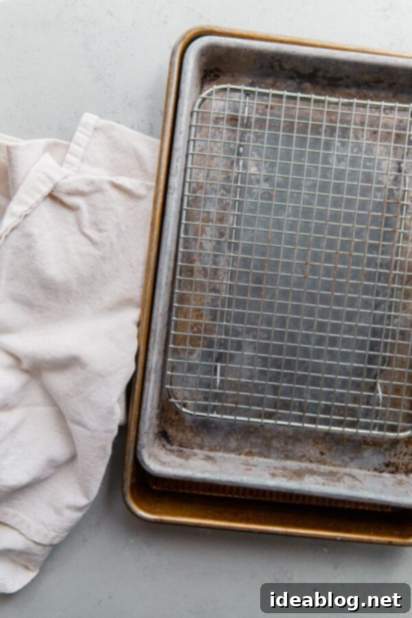 Secrets to Perfectly Pressed Tofu 4 Stacked Baking Sheets with Cooling Rack