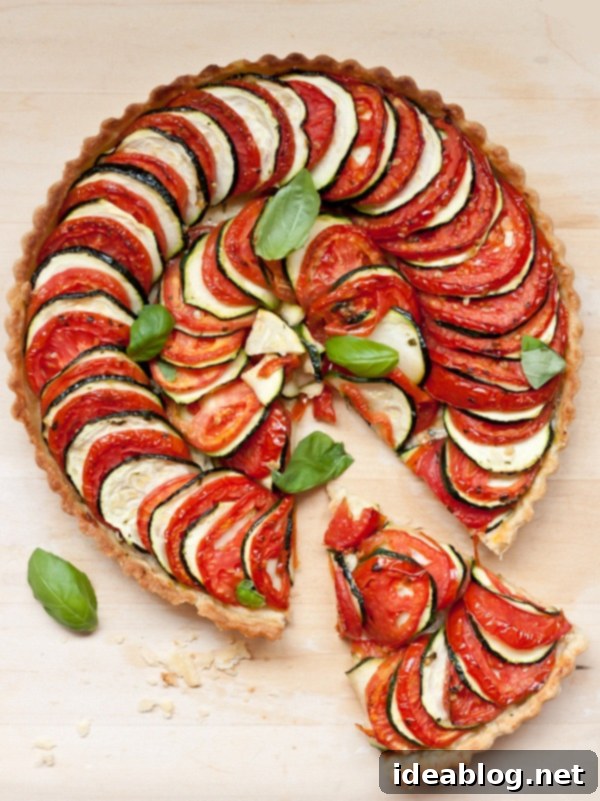 Summer Tomato Zucchini Tart 2 Tomato Zucchini Tart