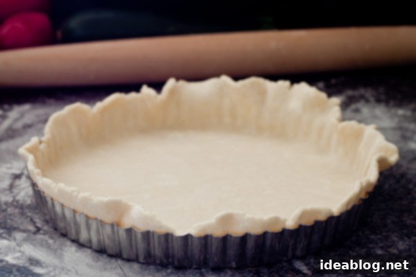 Summer Tomato Zucchini Tart 4 Pate Brisee Dough in Tart Pan