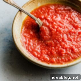 Perfect Homemade Pizza Sauce 10 Homemade Pizza Sauce in Bowl with Spoon