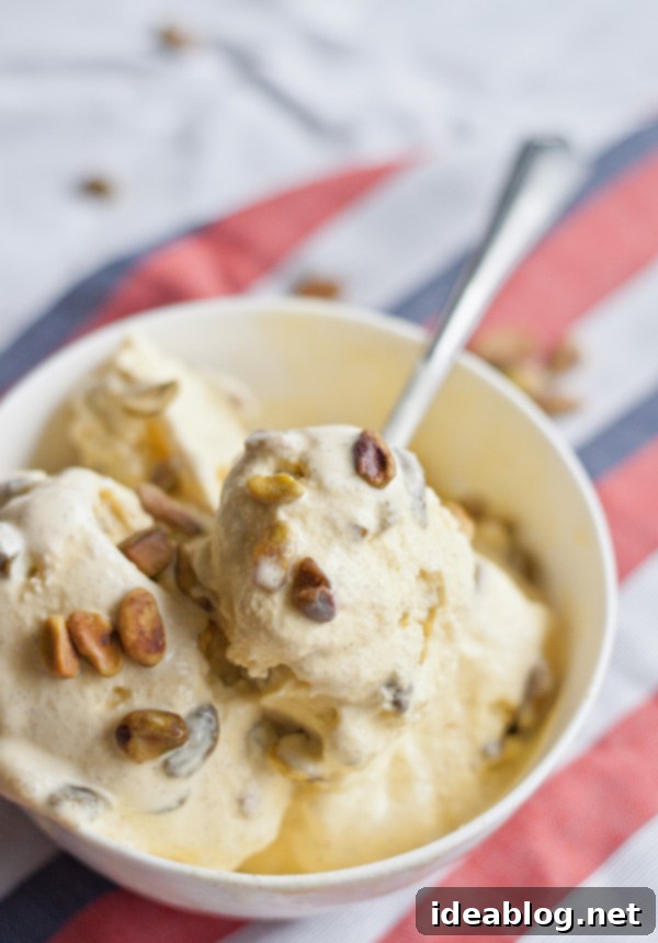 Aromatic Saffron Cardamom Ice Cream 2 Creamy Saffron Cardamom Ice Cream with Pistachios
