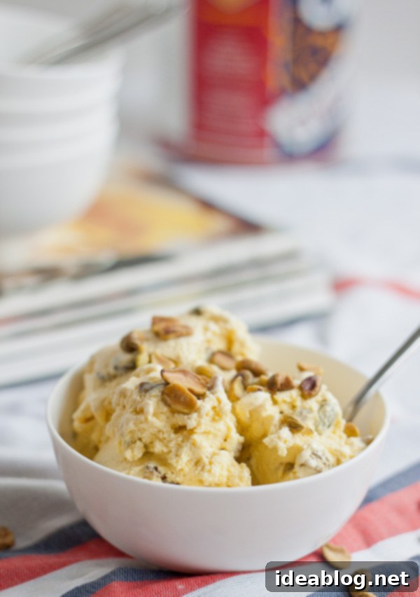 Aromatic Saffron Cardamom Ice Cream 6 Close-up of Saffron Cardamom Ice Cream