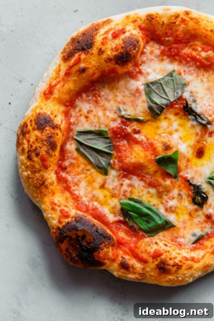 Artisan Sourdough Pizza Dough 17 Baked Sourdough Pizza with Mozzarella Tomato and Basil, ready to serve