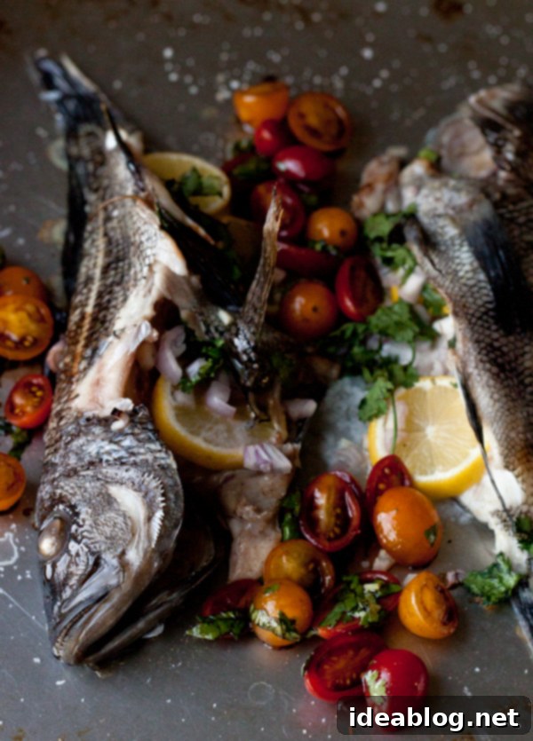 Baked Sea Bass with Tomatoes