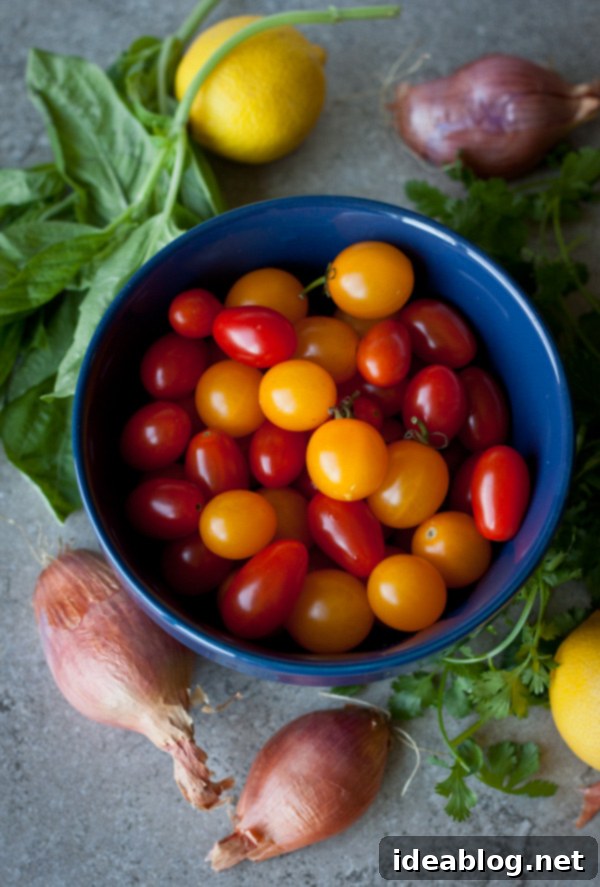 Cherry Tomatoes for Baked Sea Bass