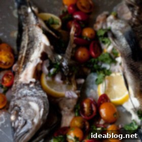 Baked Sea Bass with Tomatoes
