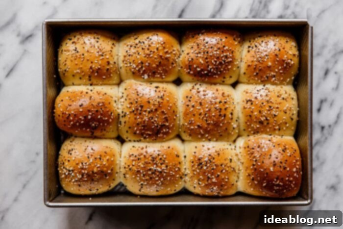 Ultimate Everything Dinner Rolls 17 Freshly baked Everything Dinner Rolls, golden and crusty.