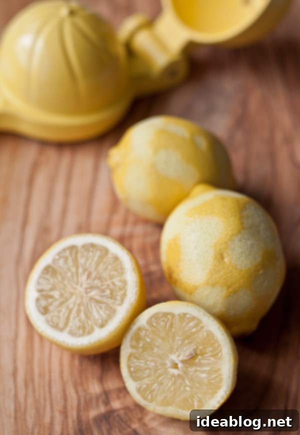 Zesty Lemon Streusel Bake 3 Sliced Lemon Halves ready for baking
