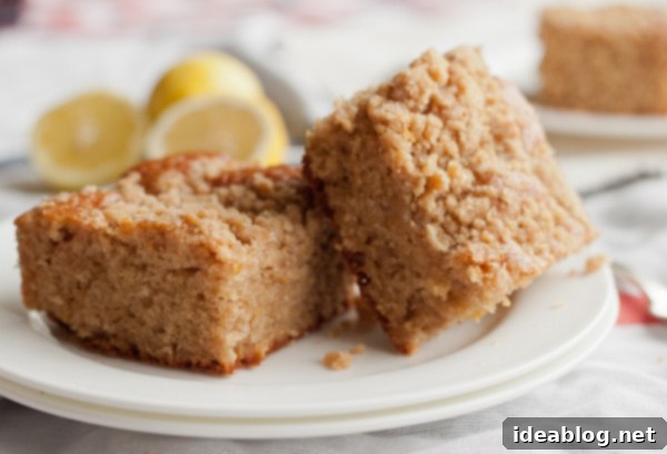 Zesty Lemon Streusel Bake 5 Close-up of Lemon Crumb Cake slice
