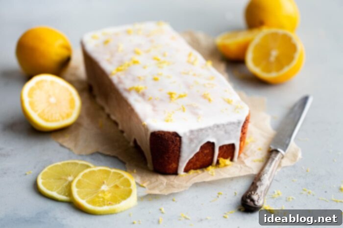 Zesty Lemon Loaf 8 Artistically arranged lemon loaf cake slices, showcasing the fluffy texture and perfect glaze.