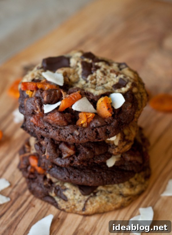 Tropical Bliss Chocolate Chunk Cookies 2 Tropical Chocolate Chunk Cookies: A Dual-Dough Delight