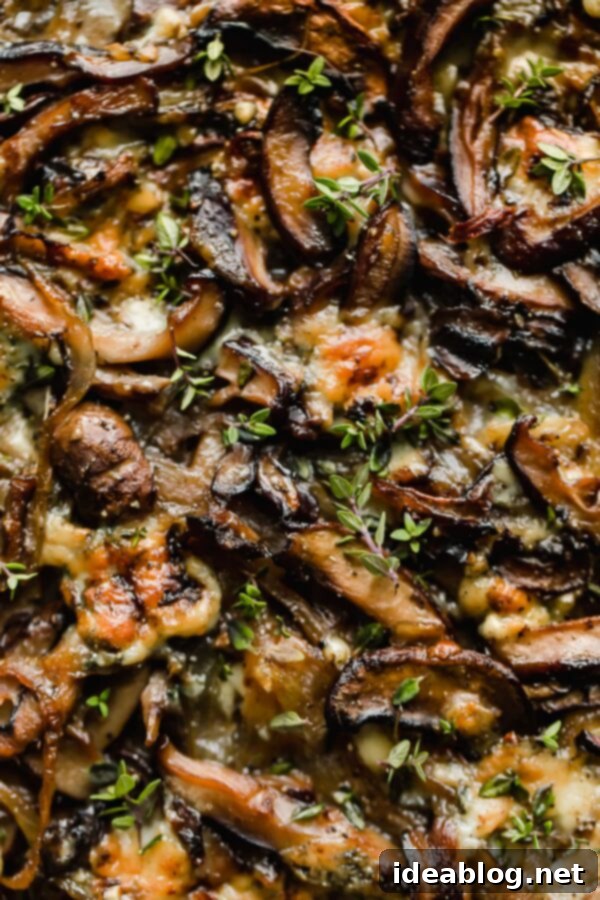 Rustic Mushroom Tart 2 Mushroom Galette Filling, cooked and ready for assembly