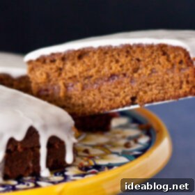Spiced Ginger Tea Cake 7 Gingerbread Tea Cake with Raspberry Jam and Lemon Glaze
