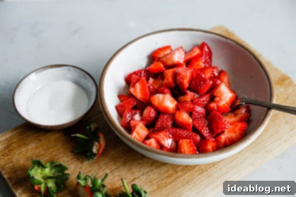 Lemon Cloud Strawberry Shortcakes 11 Macerated Strawberries