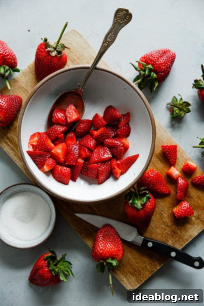 Lemon Cloud Strawberry Shortcakes 3 Sliced Strawberries