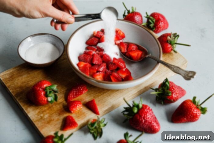 Lemon Cloud Strawberry Shortcakes 4 How to macerate Strawberries