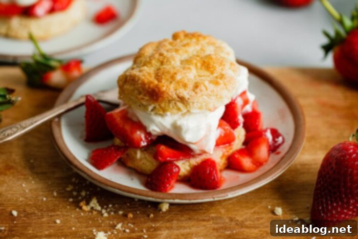 Lemon Cloud Strawberry Shortcakes 7 Strawberry Shortcake on Plate