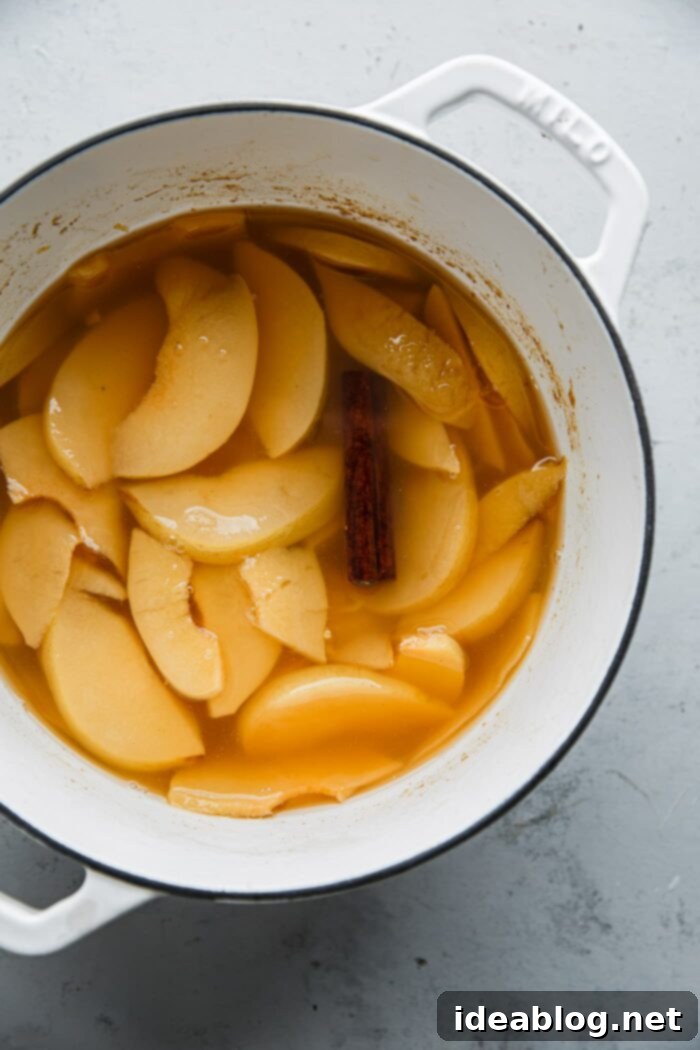 Silken Poached Quince 10 Close up of a bowl of poached quince, ready to be served