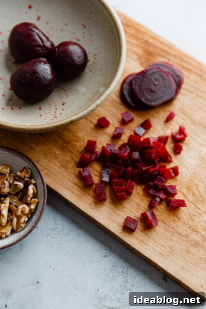 Zesty Beet and Goat Cheese Endive Boats 6 Finely Diced Cooked Beet for the salad